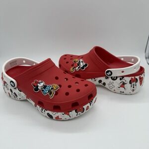 Crocs Disney Mickey Minnie Mouse Platform Clog Shoes 208885-C23 Women's Sz 8